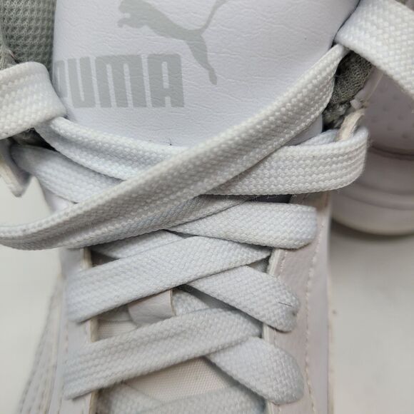 90s Style Puma Hightop Plain Clean Minimal White Size 4.5 4.5C, Youth Boys Girls - Picture 4 of 7